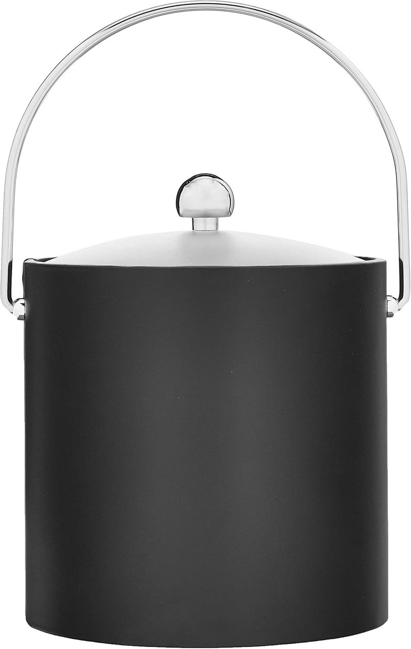 Kraftware Bartenders Choice 3-Quart Ice Bucket in Black with Double Wall Construction - Image 2